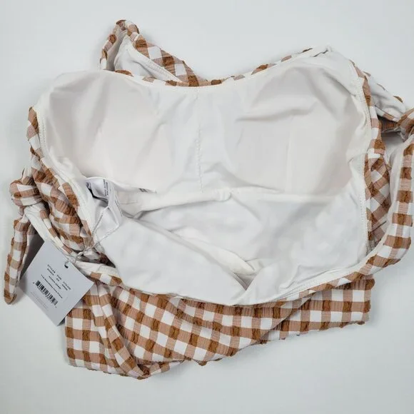 Andie Swim The Mandalay One Piece Women's Size XS Gingham Sparrow Seersucker NWT - Picture 13 of 16